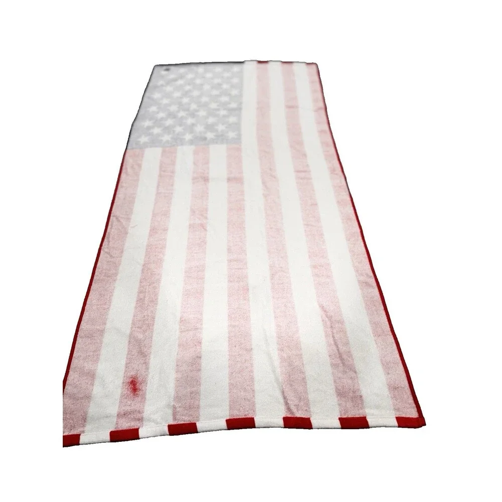 Patriotic American Flag 30 x 60 Beach Towel 100% Cotton